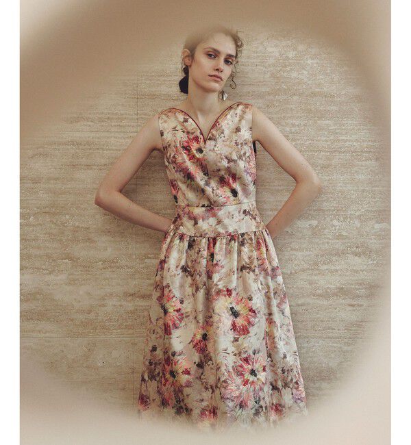 LOULOU WILLOUGHBY「【LOULOU WILLOUGHBY】BHARAT SILK ハートネックワンピース」|ワンピース|