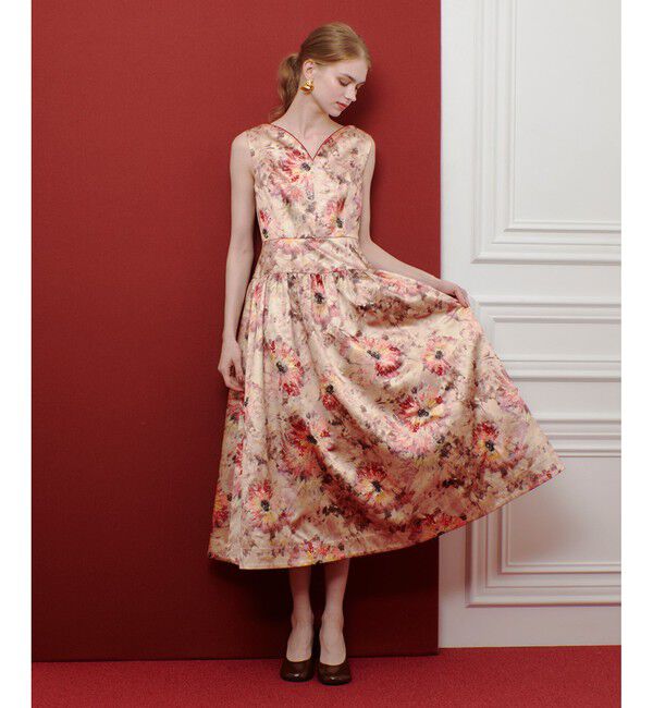 LOULOU WILLOUGHBY「【LOULOU WILLOUGHBY】BHARAT SILK ハートネックワンピース」|ワンピース|