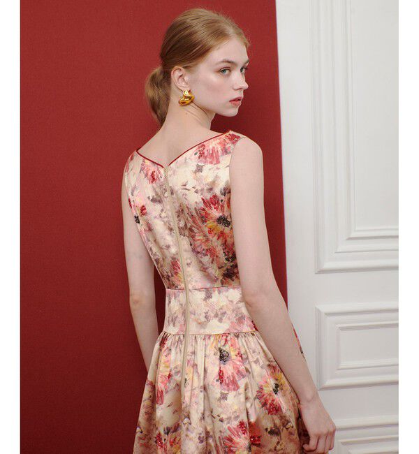 LOULOU WILLOUGHBY「【LOULOU WILLOUGHBY】BHARAT SILK ハートネックワンピース」|ワンピース|