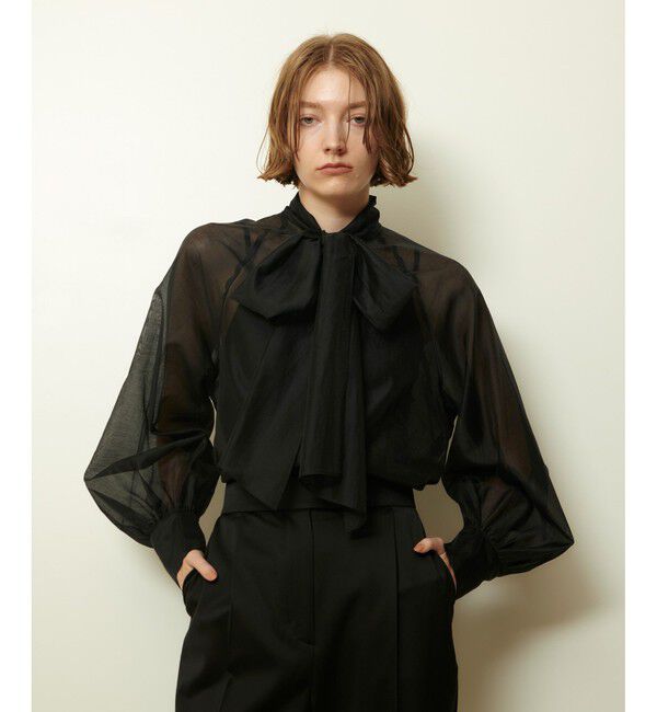 allureville「シルキーセルロースボウブラウス」|シャツ・ブラウス|