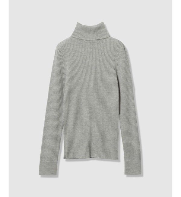 allureville「2WAYネックリブタートル」|ニット・セーター|ライトグレー