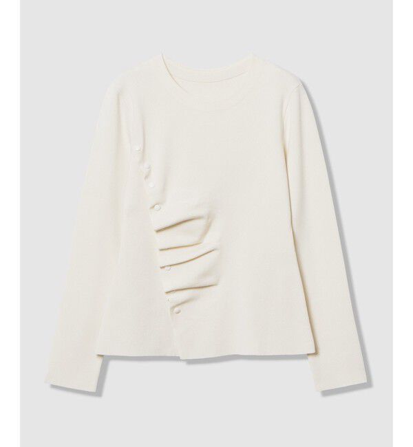 LOULOU WILLOUGHBY「【LOULOU WILLOUGHBY】ドレープアシメプルオーバー」|ニット・セーター|