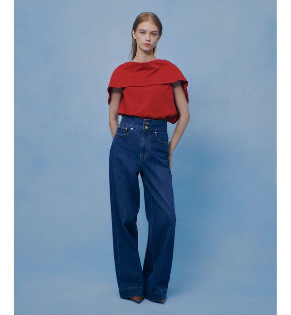 LOULOU WILLOUGHBY「【LOULOU WILLOUGHBY】ケープデコルテトップス」|Tシャツ・カットソー|