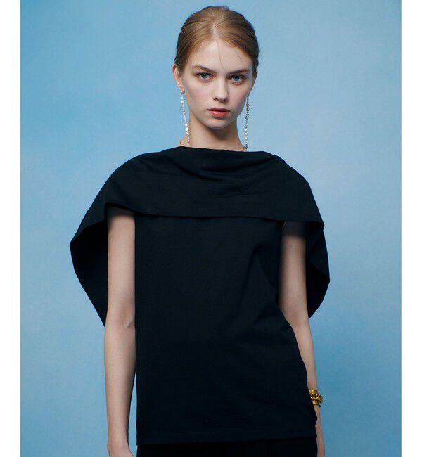 LOULOU WILLOUGHBY「【LOULOU WILLOUGHBY】ケープデコルテトップス」|Tシャツ・カットソー|