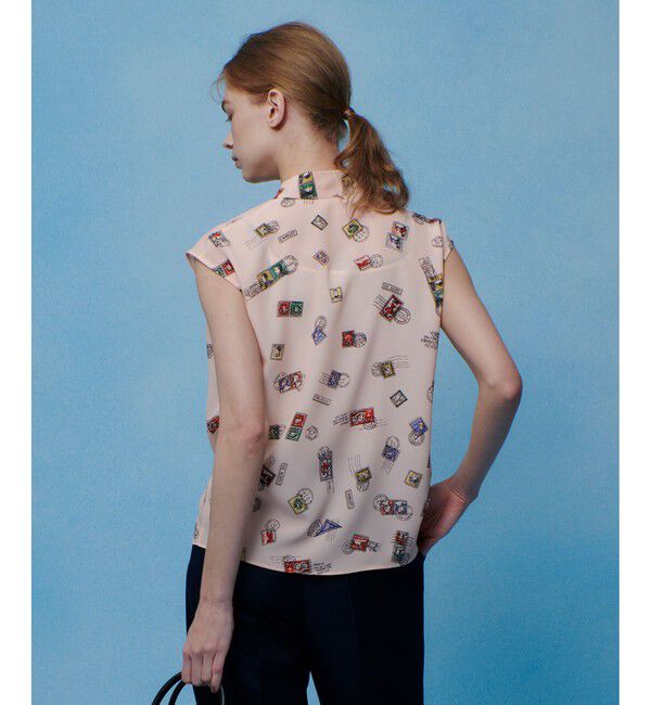 LOULOU WILLOUGHBY「WEB 一部店舗限定【LOULOU WILLOUGHBY】レタープリントリボンブラウス」|シャツ・ブラウス|