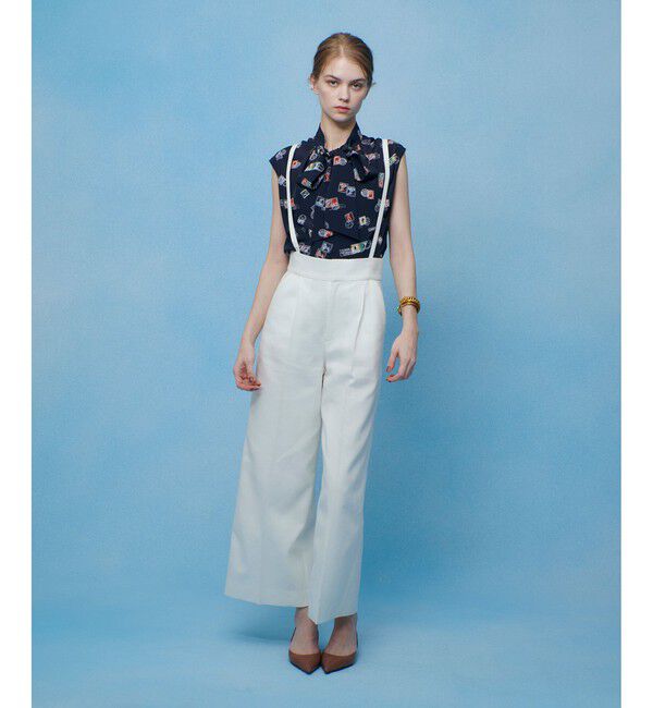 LOULOU WILLOUGHBY「WEB 一部店舗限定【LOULOU WILLOUGHBY】レタープリントリボンブラウス」|シャツ・ブラウス|