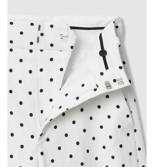 LOULOU WILLOUGHBY「【LOULOU WILLOUGHBY】リネン混ドットワイドパンツ」|チノ|