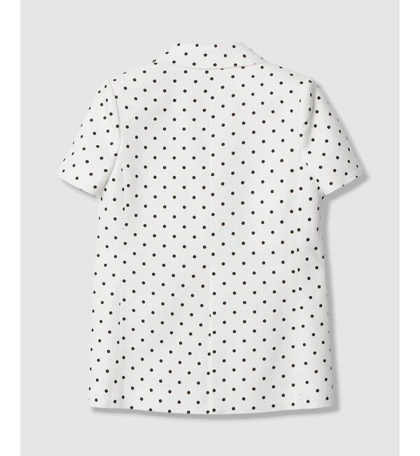 LOULOU WILLOUGHBY「【LOULOU WILLOUGHBY】リネン混ドットハーフスリーブジャケット」|テーラードジャケット|