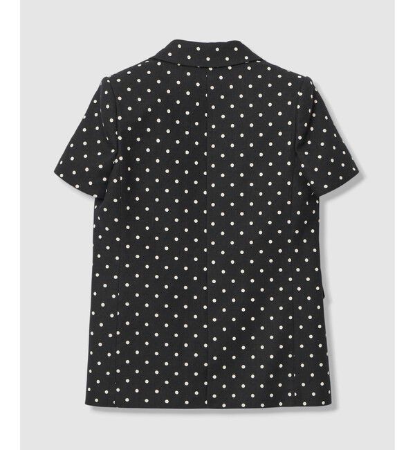 LOULOU WILLOUGHBY「【LOULOU WILLOUGHBY】リネン混ドットハーフスリーブジャケット」|テーラードジャケット|