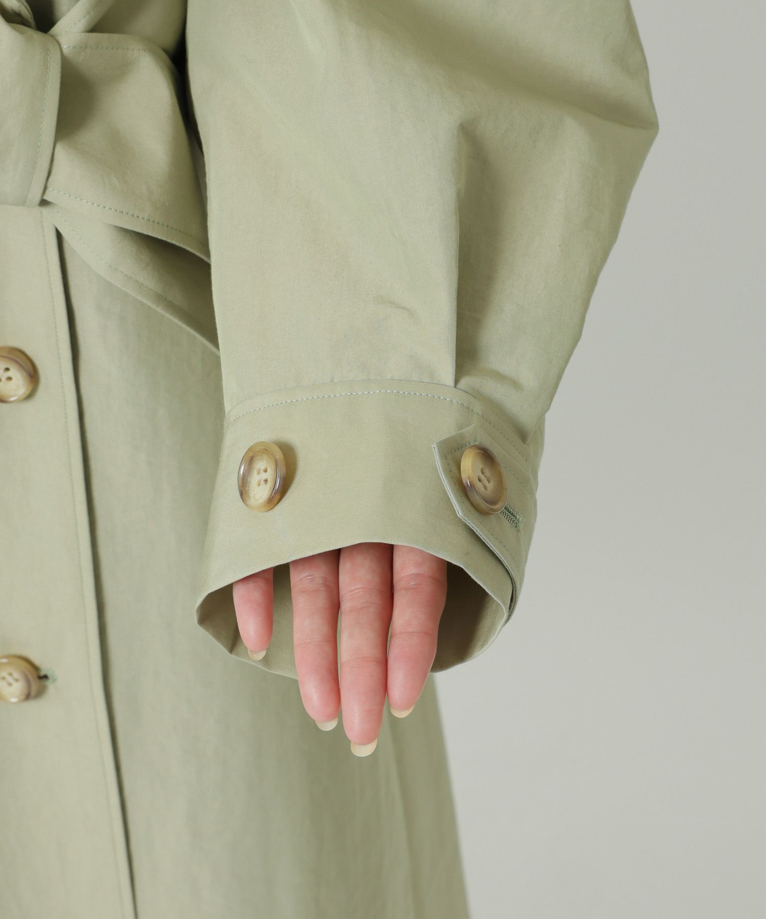 BABYLONE「コットンナイロンロングトレンチ」|トレンチコート|