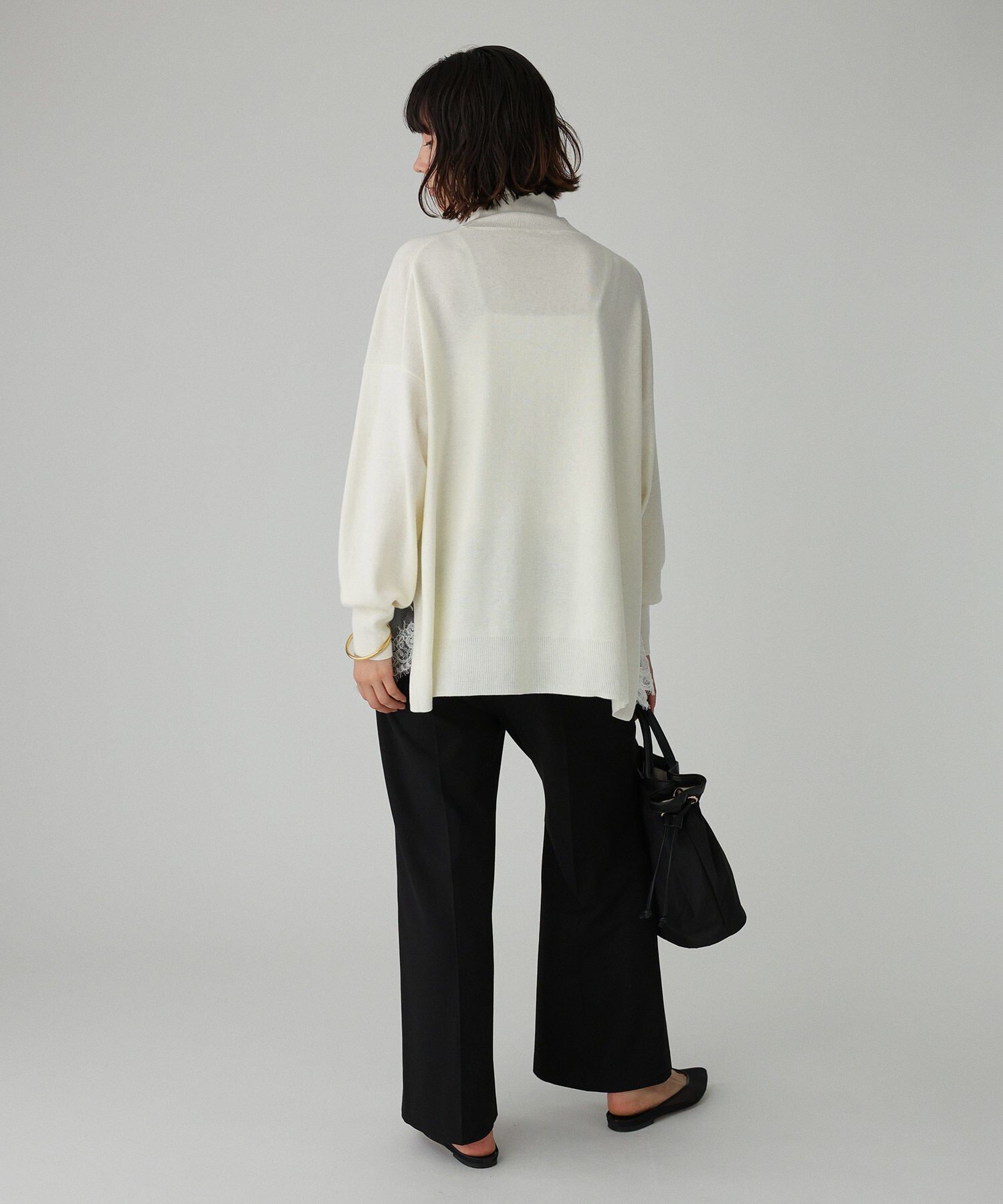 BABYLONE「ハイネックポンチョニット」|ニット・セーター|