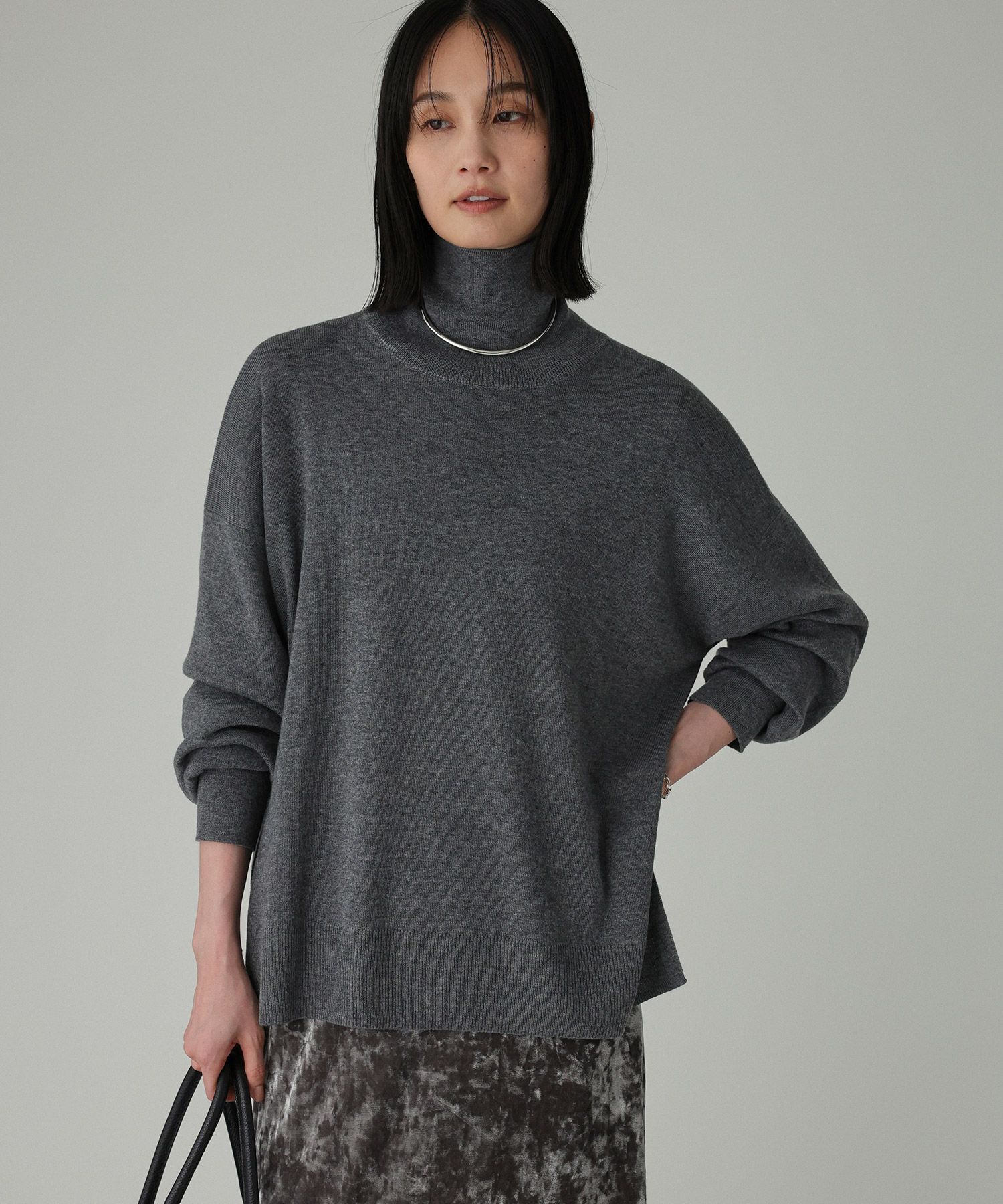 BABYLONE「ハイネックポンチョニット」|ニット・セーター|