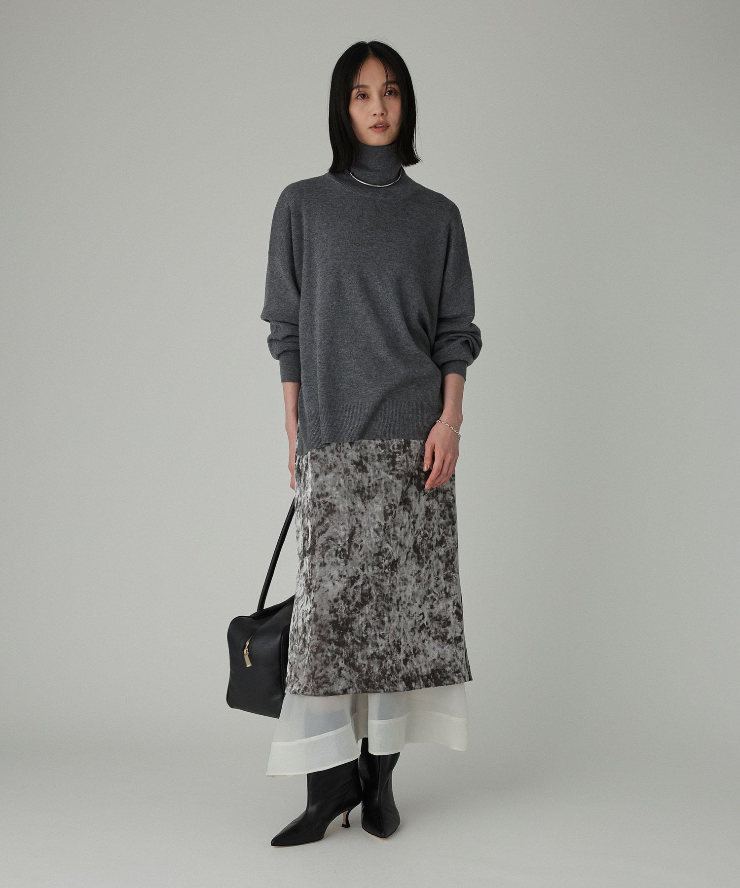 BABYLONE「ハイネックポンチョニット」|ニット・セーター|