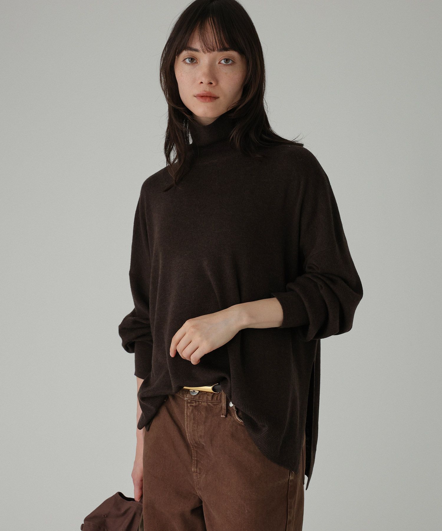 BABYLONE「ハイネックポンチョニット」|ニット・セーター|