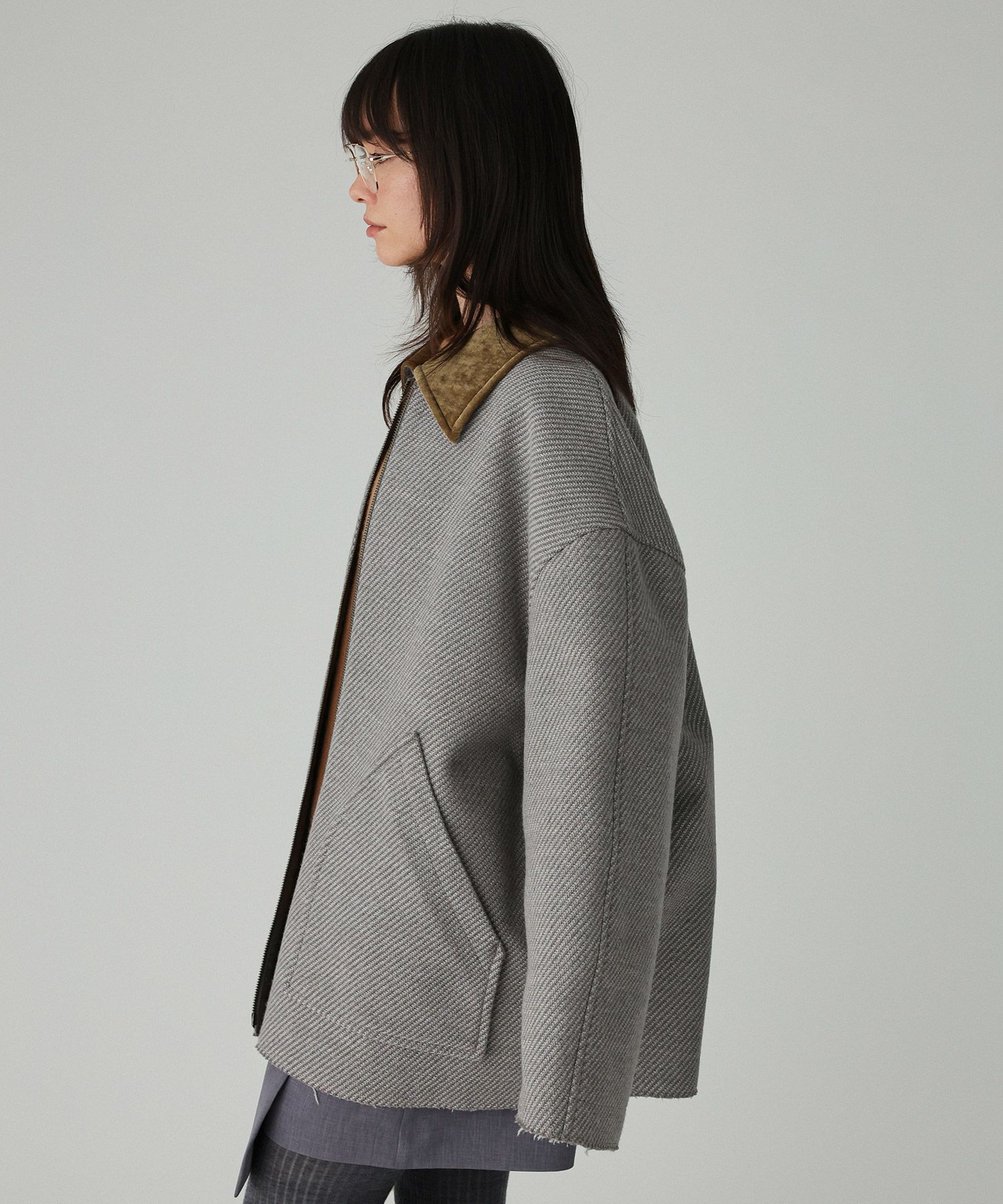 BABYLONE「カルゼボンディングコート」|ピーコート|