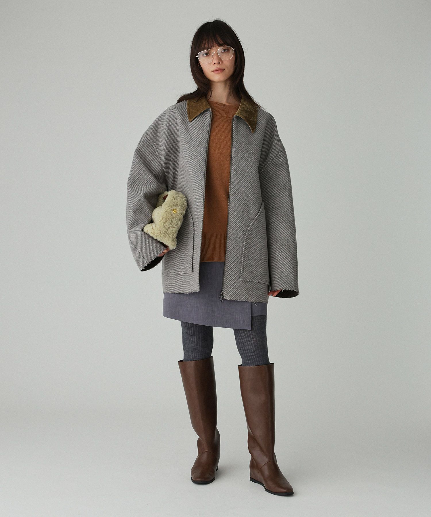 BABYLONE「カルゼボンディングコート」|ピーコート|