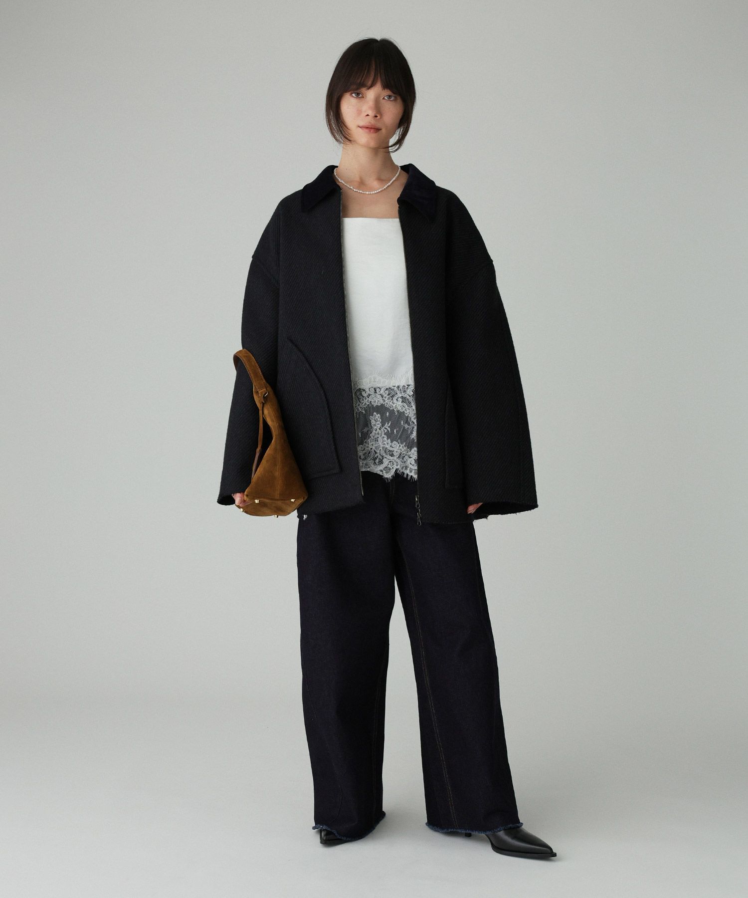 BABYLONE「カルゼボンディングコート」|ピーコート|