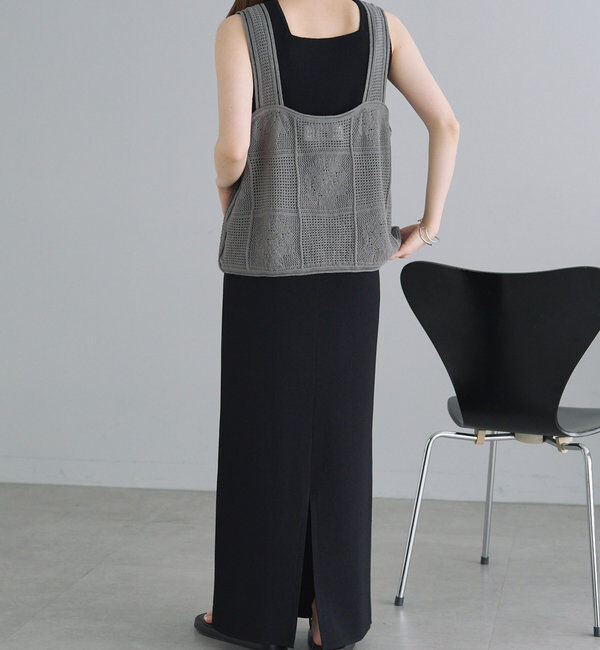  「配色透かし編みビスチェ」|ニット・セーター|