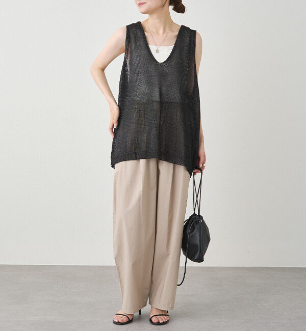  「テープヤーンニットベスト」|ニット・セーター|