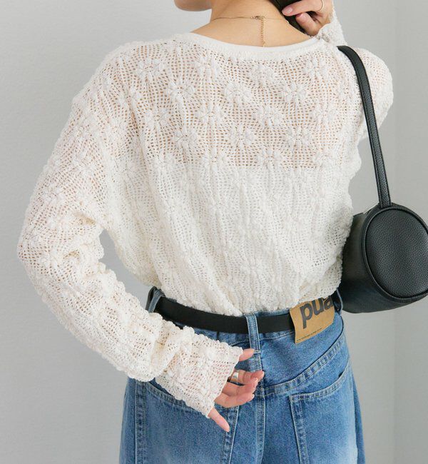  「フラワージャガードストレッチレースプルオーバー」|プルオーバー|