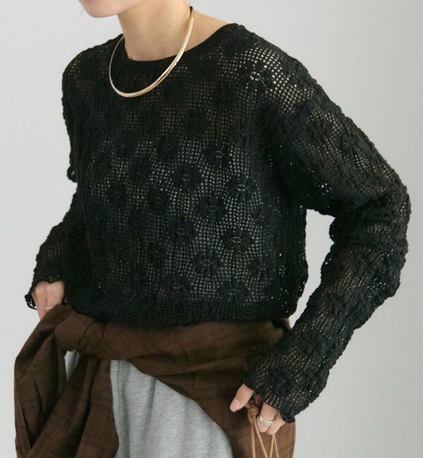  「フラワージャガードストレッチレースプルオーバー」|プルオーバー|