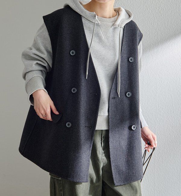  「裏起毛スウェットショートパーカー」|プルオーバー|