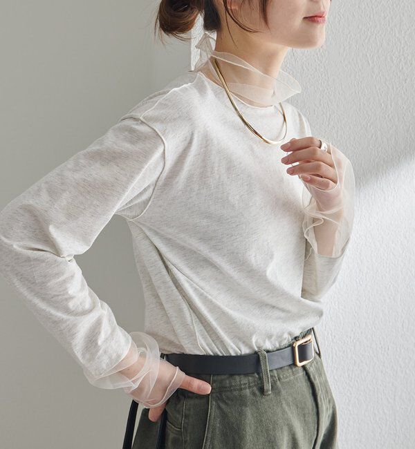  「【リバイバル】チュールドッキングレイヤードカットソー」|プルオーバー|