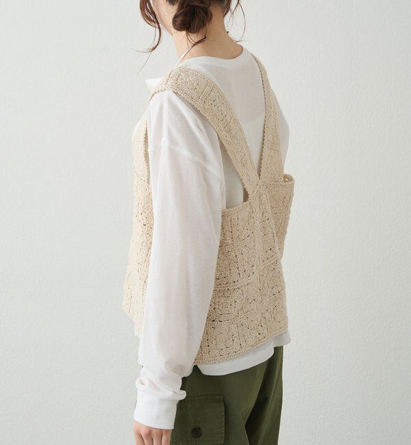  「【リバイバル/新色追加】クロシェ編み風ビスチェ」|キャミソール|