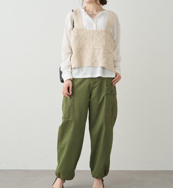  「【リバイバル/新色追加】クロシェ編み風ビスチェ」|キャミソール|