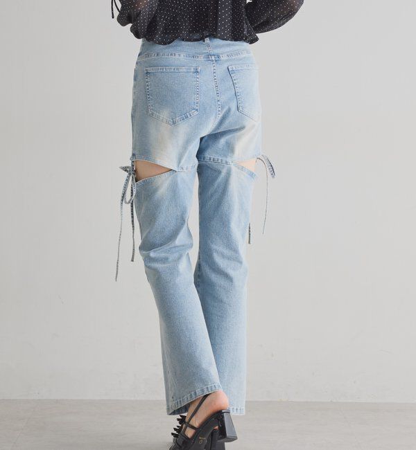  「サイドあき美脚ストレッチデニム」|その他|