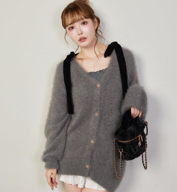  「milkyフェザーロングカーデ」|ニット・セーター|