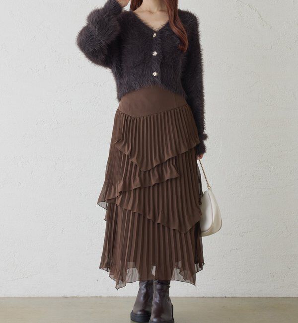  「プリーツティアードスカート」|スカート|