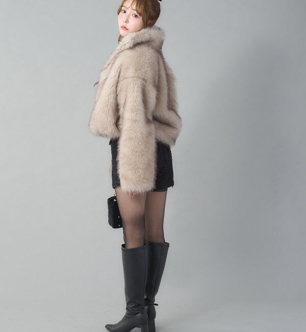  「フェイクファーショートブルゾン」|ダウンベスト・ベスト|