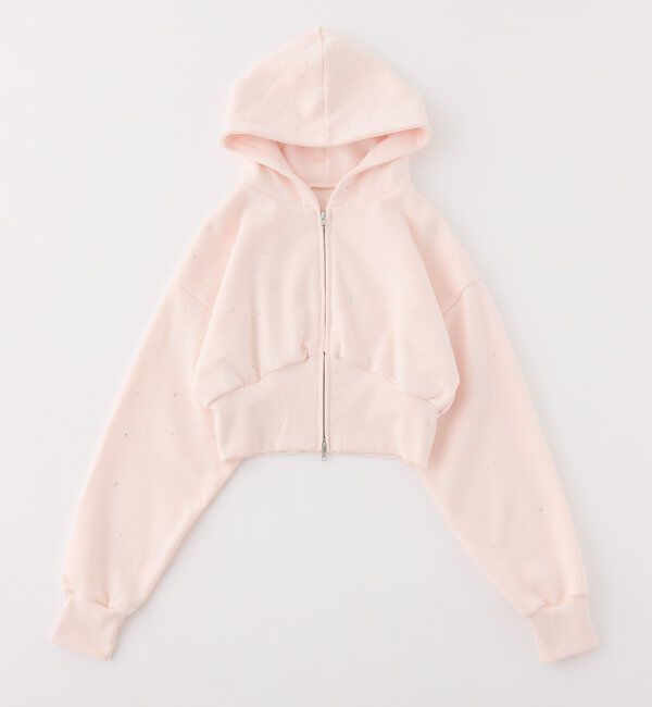  「【セットアップ可能】ビジューパーカー」|プルオーバー|