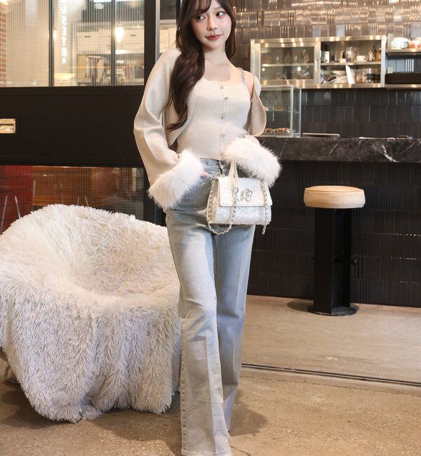  「美脚ラインストーンデニムパンツ」|その他|