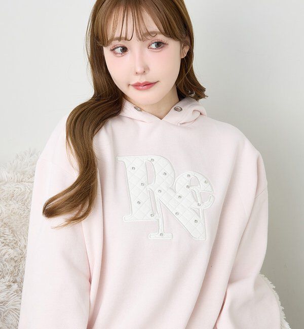  「キルティングロゴゆるパーカー」|プルオーバー|