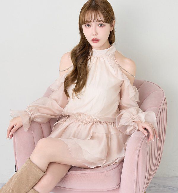  「肩ビジューアメスリチュニック」|シャツ・ブラウス|