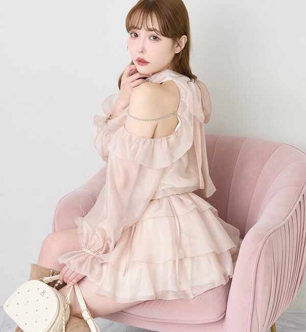  「肩ビジューアメスリチュニック」|シャツ・ブラウス|