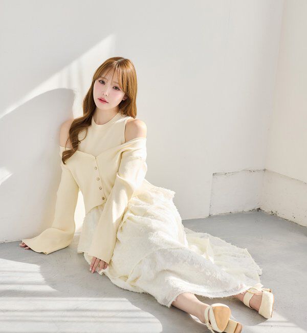  「カーデセットドッキングティアードワンピ」|ワンピース|