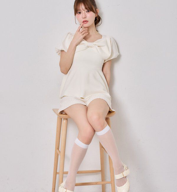  「リボンニットチュニック」|ニット・セーター|