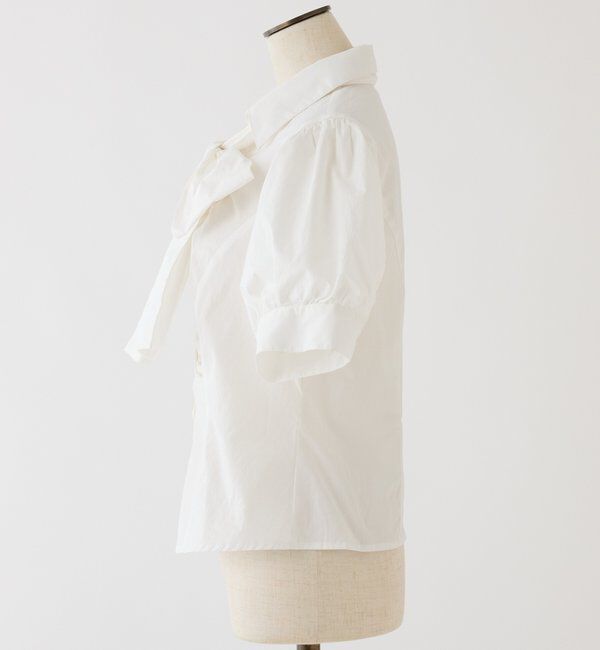  「半袖フロントギャザーボウタイブラウス」|シャツ・ブラウス|