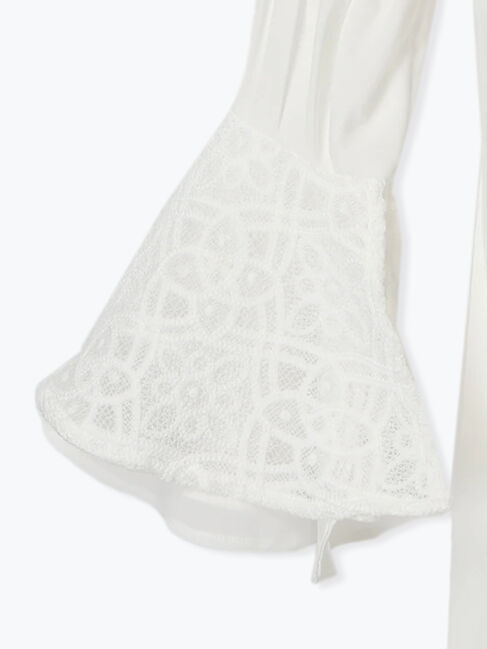 Te chichi「【Atelier Sucre】レースフレアスリーブシャーリングブラウス《2025spring catalog item》」|シャツ・ブラウス|