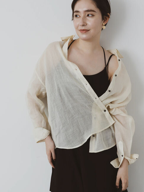 Te chichi「【松井愛莉着用】ラミー2WAYオーバーシャツ」|シャツ・ブラウス|オフホワイト