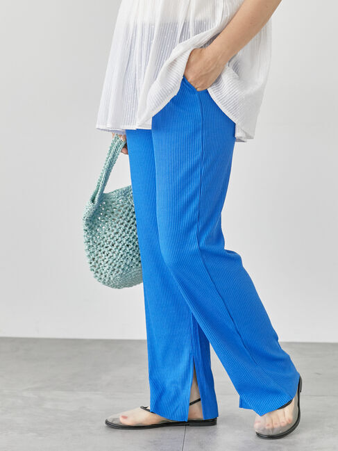 Lugnoncure「【セルフカット】リブカットパンツ《2025summer catalog item》」|その他|ブルー
