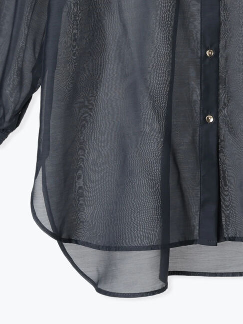 Lugnoncure「金釦レギュラーカラーシアーシャツ」|シャツ・ブラウス|