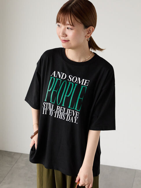 Lugnoncure「【接触冷感】ビッグロゴリラックスTシャツ」|Tシャツ・カットソー|