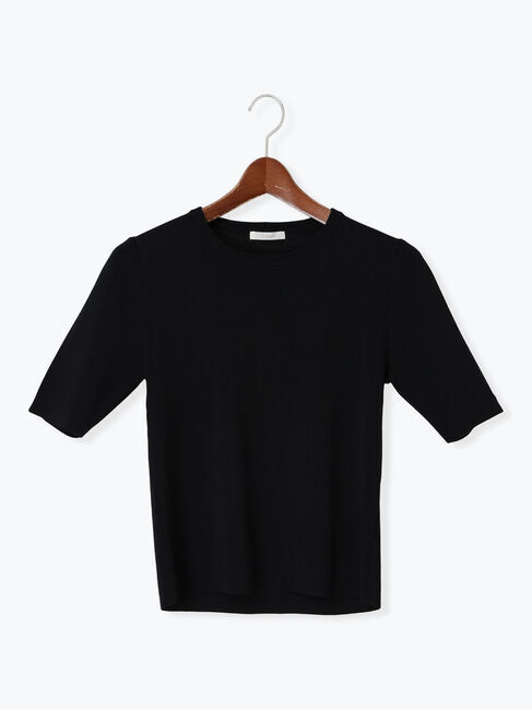 Te chichi「スカーフカラーハーフスリーブニット」|ニット・セーター|