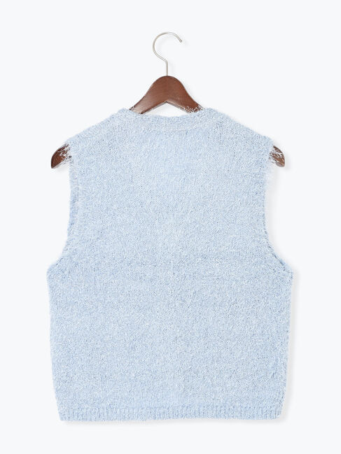 Te chichi「金釦ポケットシャギーニットベスト」|ダウンベスト・ベスト|