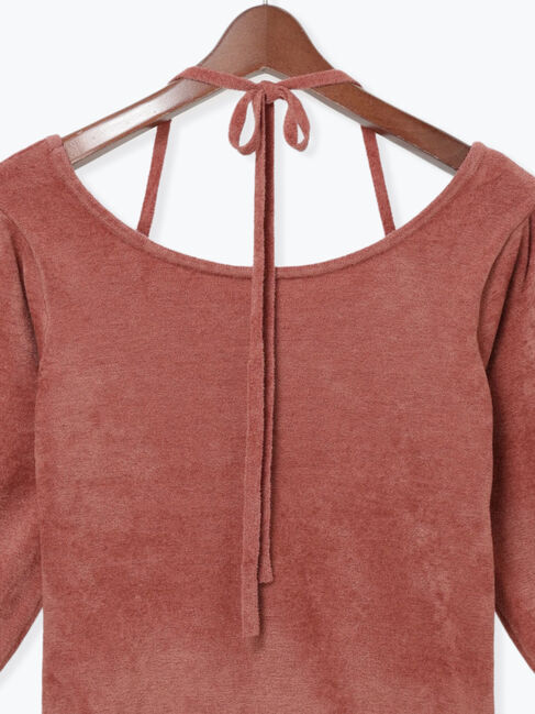 Te chichi TERRASSE「ベロアモール前後2WAYリボンニット《2025autumn catalog item》」|ニット・セーター|