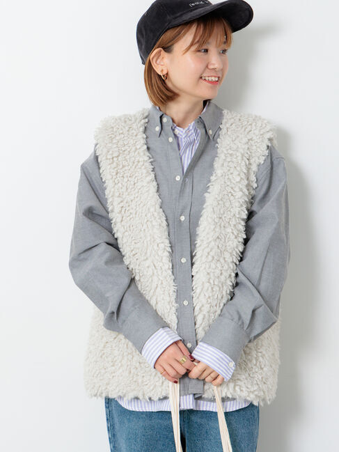 Lugnoncure「ミドルボアベスト」|ダウンベスト・ベスト|オフホワイト